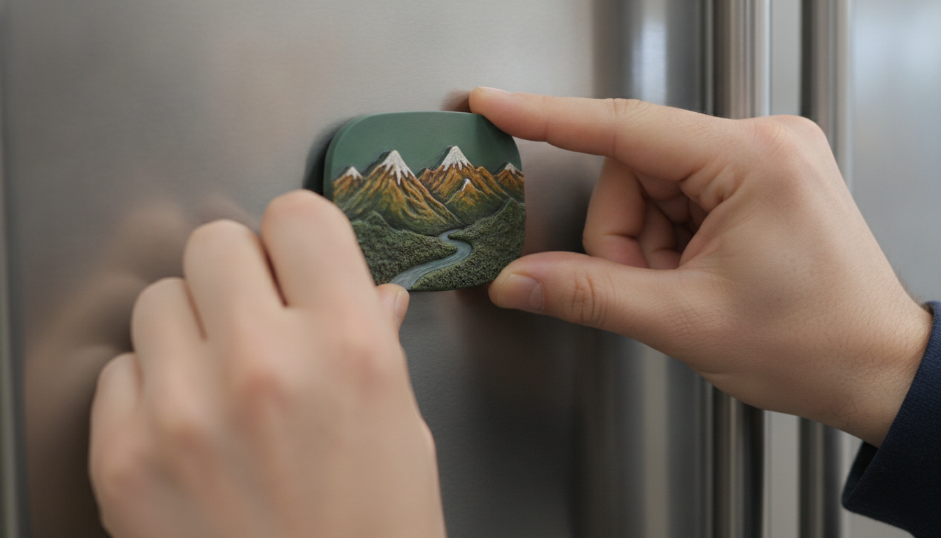 Testing magnet strength on vertical surface during sample approval